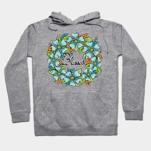 Blessed Floral Wreath Art Hoodie